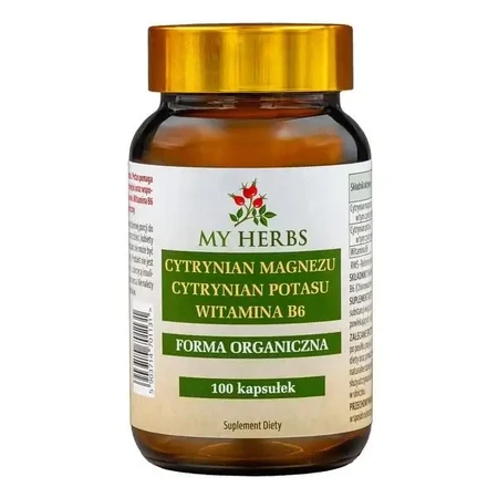 My Herbs: цитрат магния, цитрат калия, витамин B6, капсулы, 100 шт.: цены и характеристики