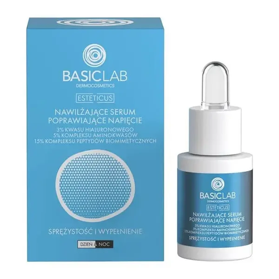 BasicLab Esteticus Dermocosmetics, зволожуюча сироватка для підвищення тонусу шкіри, 15 мл: ціни та характеристики