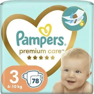 PAMPERS Premium Care № 3 Для ваги 6–10 кг, 78 штук, JUMBO+