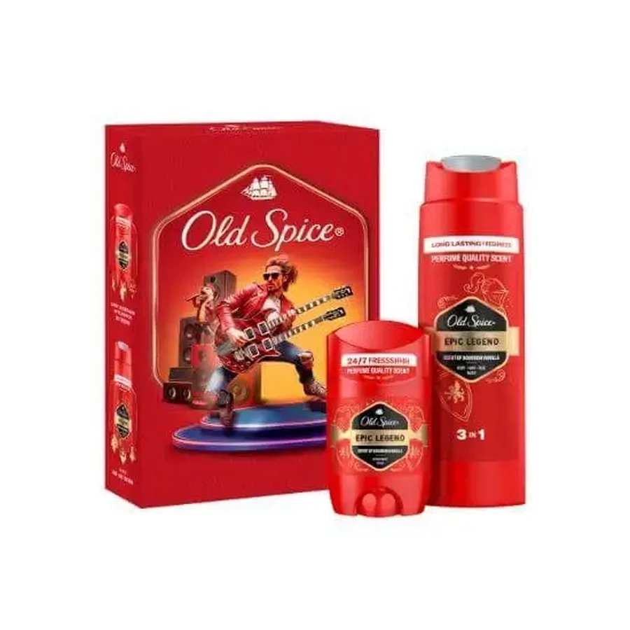OLD SPICE Рождественская акция: дезодорант-стик «Music Epic Legend», 50 мл, и гель для душа — шампунь, 250 мл: цены и характеристики