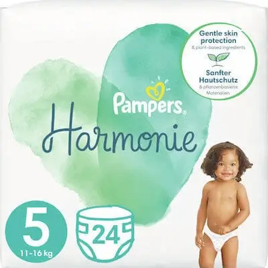 PAMPERS Harmonie Підгузки з наклейкою №5 11–16 кг, 24 шт.: ціни та характеристики