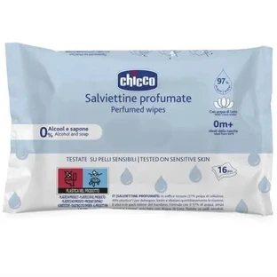 CHICCO Детские влажные салфетки (97 % воды), 16 штук