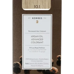 KORRES Argan Oil Advanced Colorant — фарба для волосся 10.1 Platinum Blonde Sandre