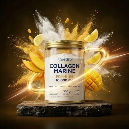 Medso Collagen Marine Premium 10 000 мг, порошок, смак манго-лимон, 360 г: ціни та характеристики