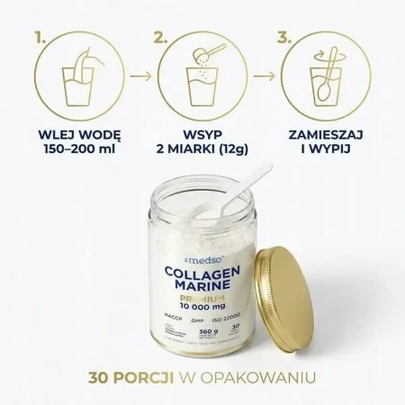 Medso Collagen Marine Premium 10 000 мг, порошок, смак манго-лимон, 360 г: ціни та характеристики