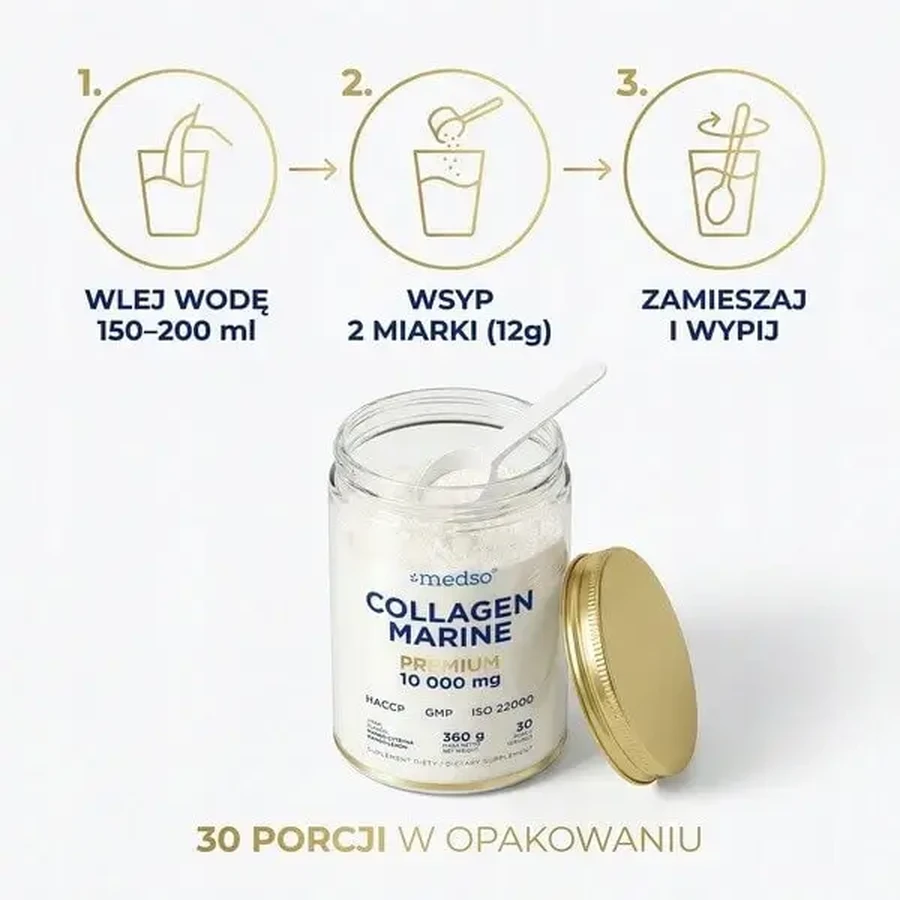 Medso Collagen Marine Premium 10 000 мг, порошок, смак манго-лимон, 360 г: ціни та характеристики