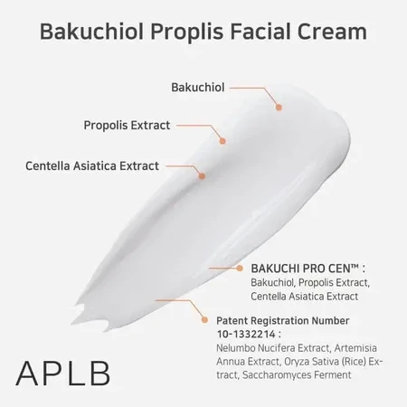 APLB Bakuchiol Propolis Facial Cream, заспокійливий крем для обличчя з бакучіолом і прополісом, 55 мл: ціни та характеристики