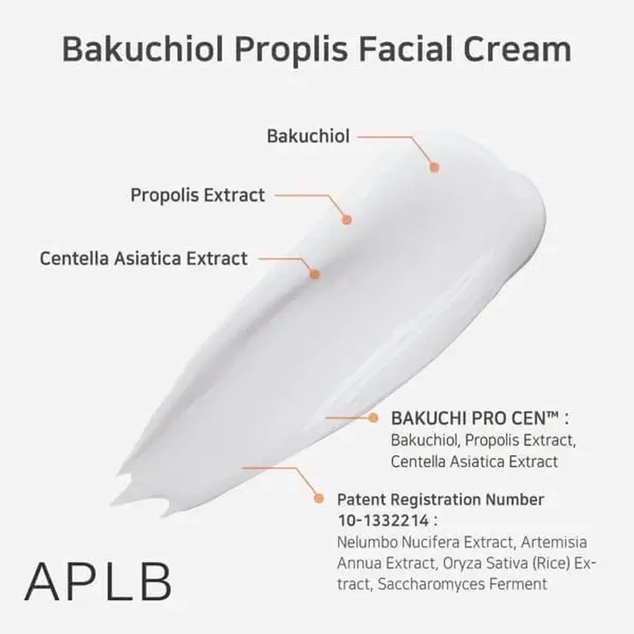 APLB Bakuchiol Propolis Facial Cream, заспокійливий крем для обличчя з бакучіолом і прополісом, 55 мл: ціни та характеристики