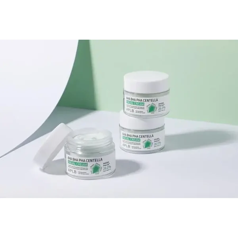 APLB AHA BHA PHA Centella Facial Cream, отшелушивающий и успокаивающий крем для лица с кислотами и центеллой азиатской, 55 мл: цены и характеристики