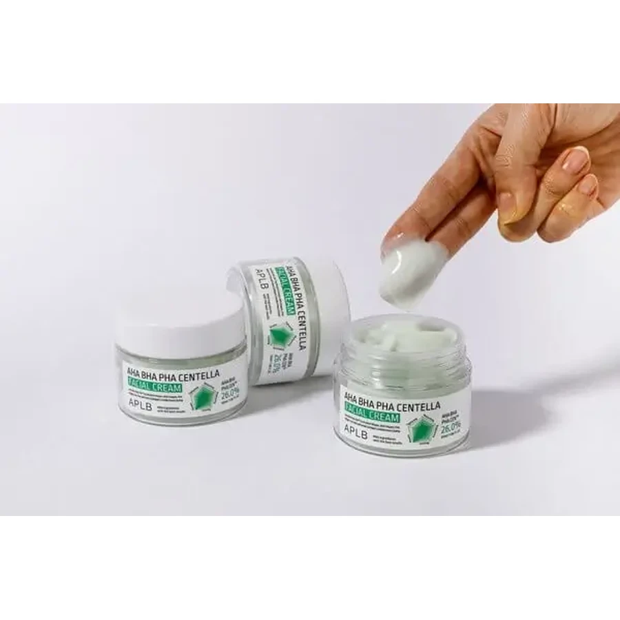 APLB AHA BHA PHA Centella Facial Cream, отшелушивающий и успокаивающий крем для лица с кислотами и центеллой азиатской, 55 мл: цены и характеристики