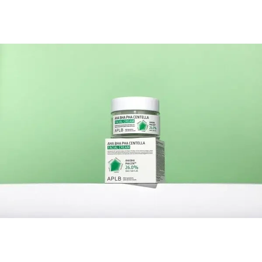 APLB AHA BHA PHA Centella Facial Cream, отшелушивающий и успокаивающий крем для лица с кислотами и центеллой азиатской, 55 мл: цены и характеристики