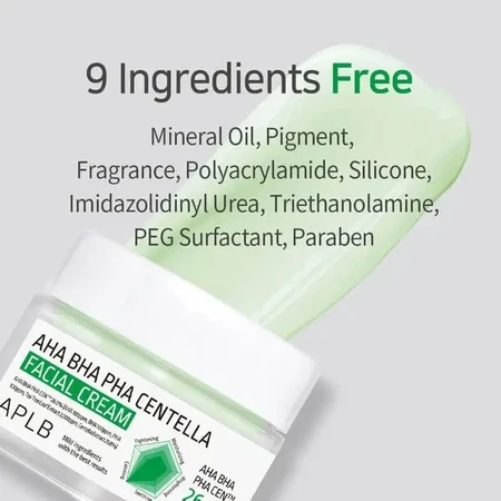 APLB AHA BHA PHA Centella Facial Cream, отшелушивающий и успокаивающий крем для лица с кислотами и центеллой азиатской, 55 мл: цены и характеристики