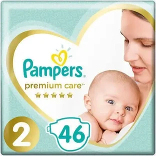 PAMPERS Детские подгузники Premium Care № 2, 4–8 кг, 46 штук, Jumbo Pack