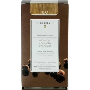 KORRES Argan Oil Advanced Colorant Цвет волос 8.0 Светлый натуральный блонд