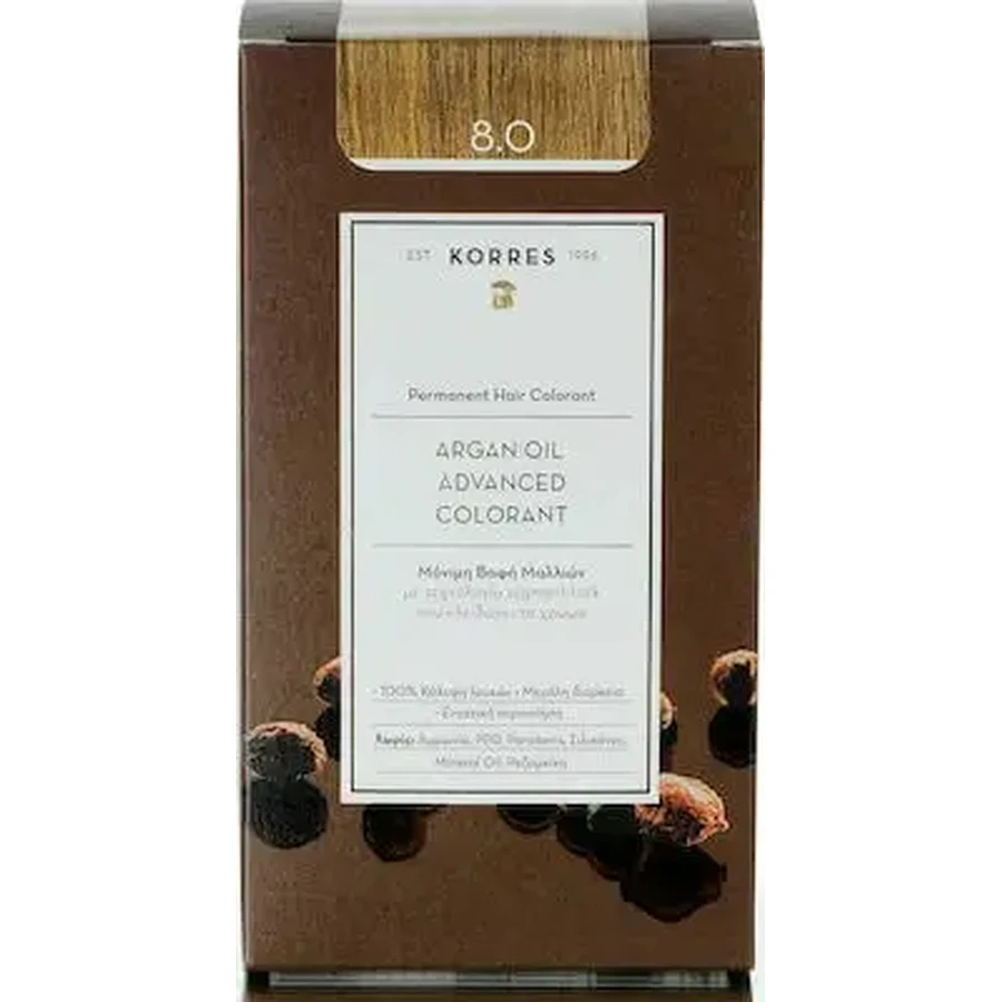 KORRES Argan Oil Advanced Colorant Цвет волос 8.0 Светлый натуральный блонд: цены и характеристики