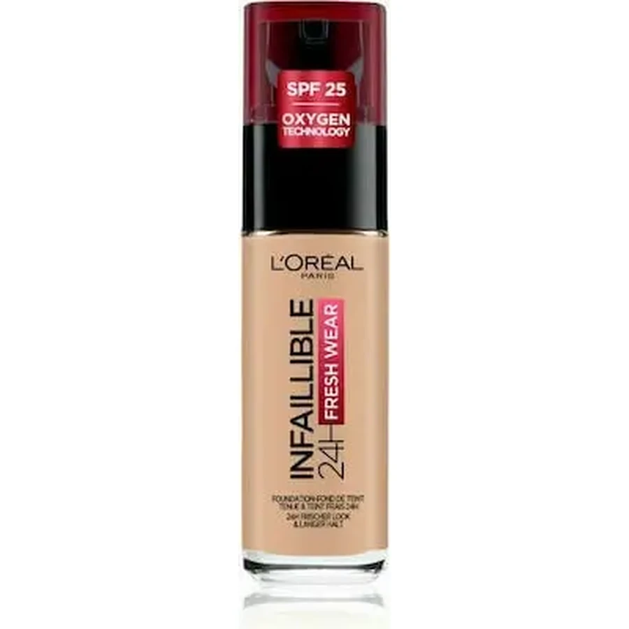 LOREAL Infaillible Foundation 32H Fresh Wear Foundation Тональный крем с легкой текстурой для полного покрытия, сохраняющийся в течение 32 часов, оттенок 145 Rose Beige: цены и характеристики