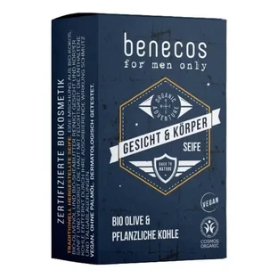 Benecos For Men Only, натуральное кусковое мыло для лица и тела для мужчин, 75 г