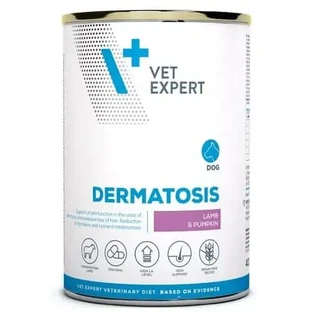 Диетический влажный корм для собак с бараниной и тыквой «Dermatosis», 400 г, Vetexpert