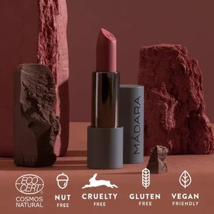 Madara Velvet Matte Cream Lipstick, матовая помада с атласным финишем, оттенок Warm Nude, 3,8 г