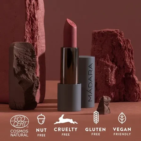 Madara Velvet Matte Cream Lipstick, матовая помада с атласным финишем, оттенок Warm Nude, 3,8 г: цены и характеристики