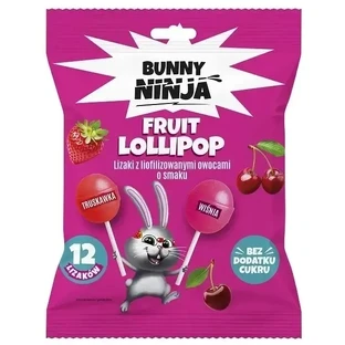 Bunny Ninja Fruit Lollipop — льодяники зі смаком полуниці та вишні ...