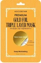 KOCOSTAR Gold Foil Triple Layer Mask — маска для лица с шестью различными видами гиалуроновой кислоты и золотом, 1 шт.