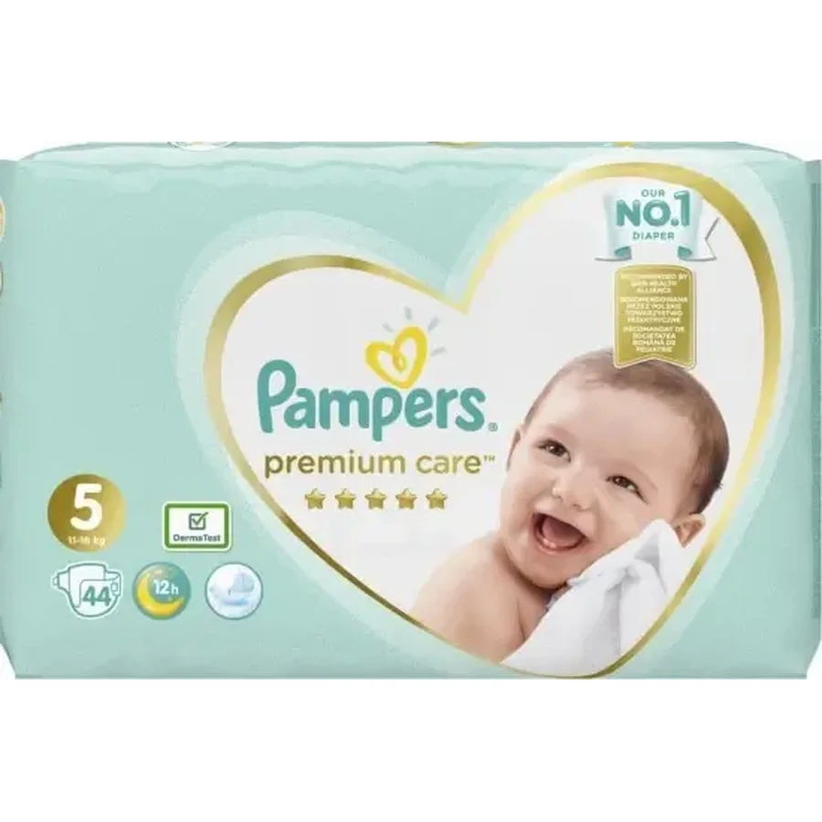 PAMPERS Детские подгузники Premium Care № 5, 11–18 кг, 44 шт., Jumbo Pack: цены и характеристики