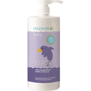 HELENVITA Baby All Over Cleanser Body & Hair — дитячий засіб для миття тіла та волосся з ароматом тальку, 1000 мл