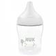 NUK Perfect Match Пластиковый бутылочка с антиколиковым соском из силикона и индикатором температуры для детей от 0 месяцев, 150 мл