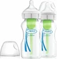 DR BROWN'S Natural Flow Options+ Стеклянная бутылочка с широким горлышком и силиконовым соском, 2 шт. по 270 мл