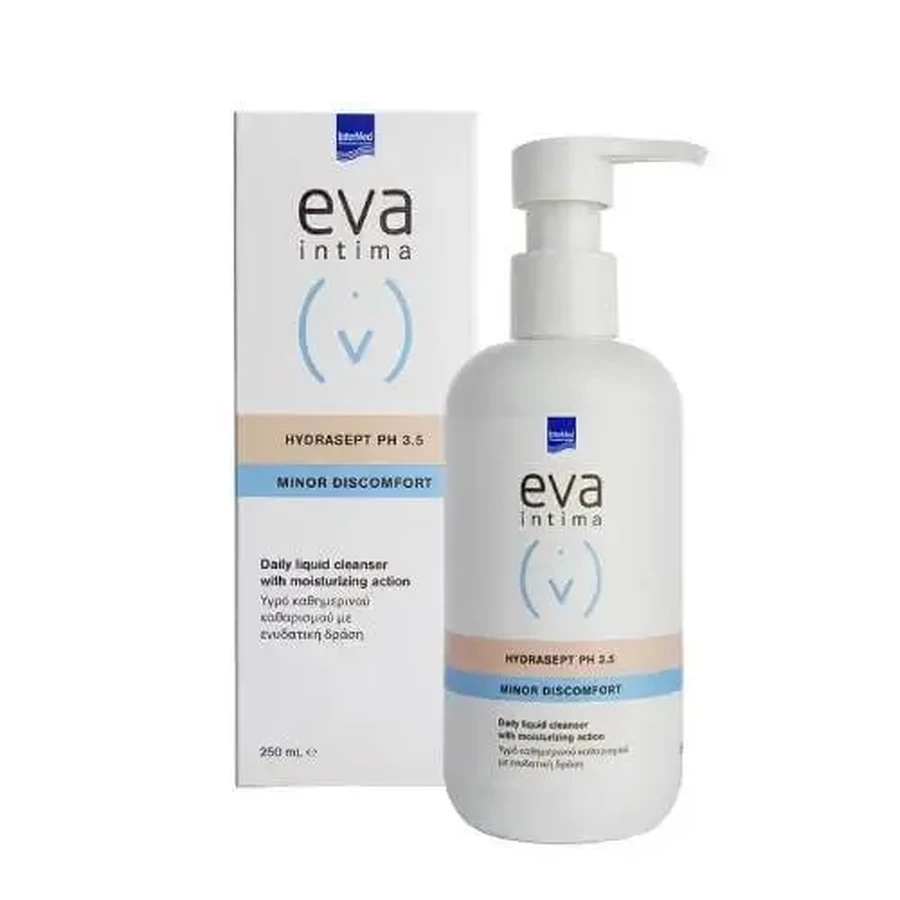 INTERMED Eva Intima Minor Discomfort Hydrasept Очищающая жидкость для чувствительных зон. Идеально подходит для женщин с сахарным диабетом. pH 3,5. 250 мл: цены и характеристики