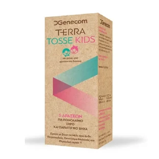 TERRA Tosse Kids — детский сироп с тройным действием от боли в горле, сухого и продуктивного кашля, 150 мл