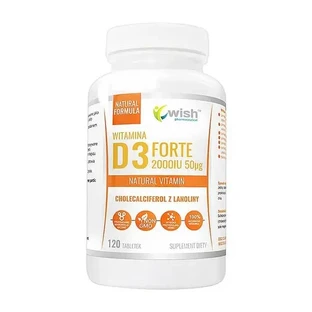 Wish Витамин D3 Forte 2000 МЕ 50 мкг, таблетки, 120 шт.