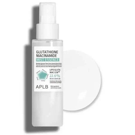 APLB Glutathione Niacinamide Mist Essence, освітлюючий спрей-есенція для обличчя з глутатіоном та ніацинамідом, 105 мл: ціни та характеристики