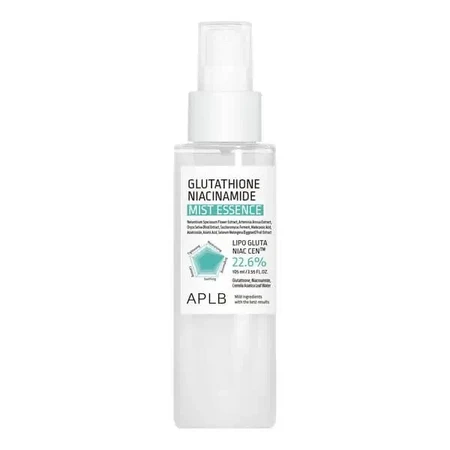 APLB Glutathione Niacinamide Mist Essence, освітлюючий спрей-есенція для обличчя з глутатіоном та ніацинамідом, 105 мл: ціни та характеристики