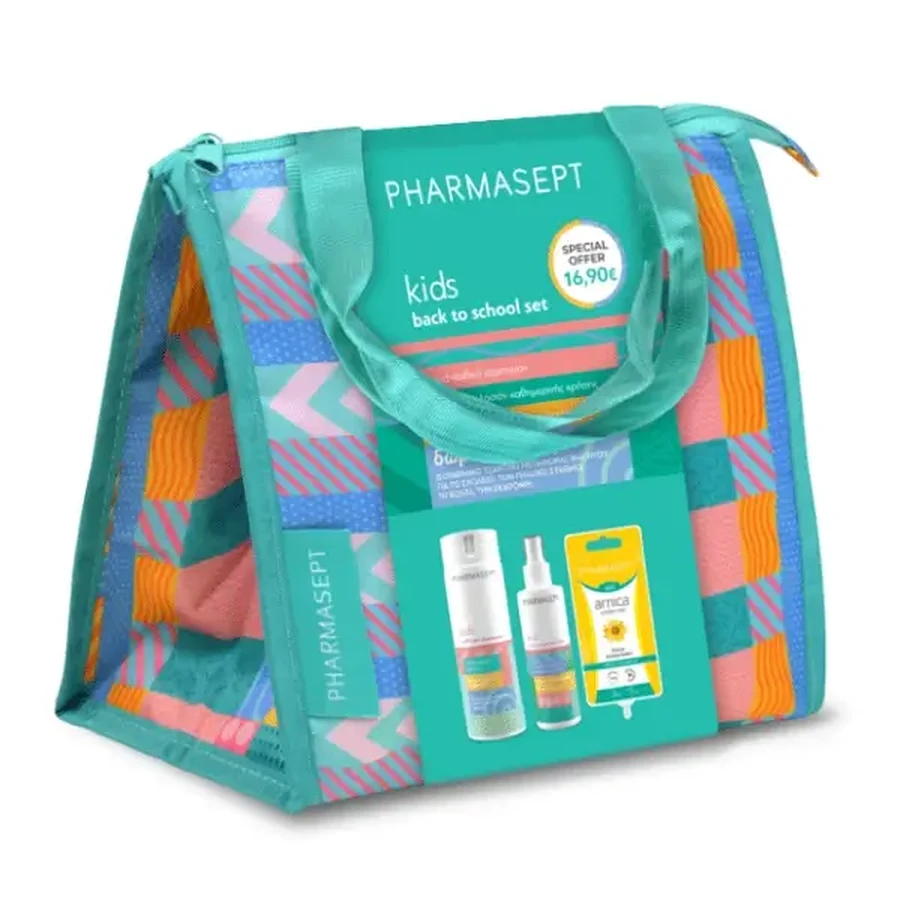 PHARMASEPT Kids Back To School Set: Шампунь для нежных волос «Мягкий» 300 мл + X-lice Защитный лосьон против вшей 100 мл + Arnica Cream 15 мл: цены и характеристики