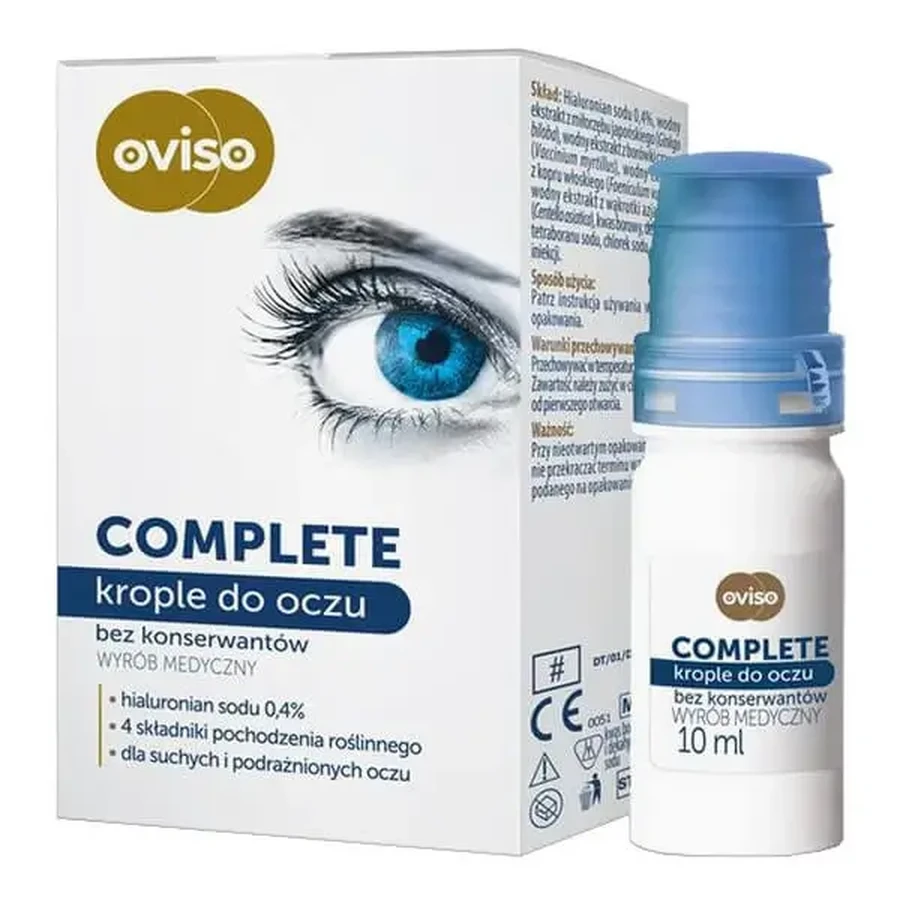 Oviso Complete, очні краплі без консервантів, 10 мл: ціни та характеристики