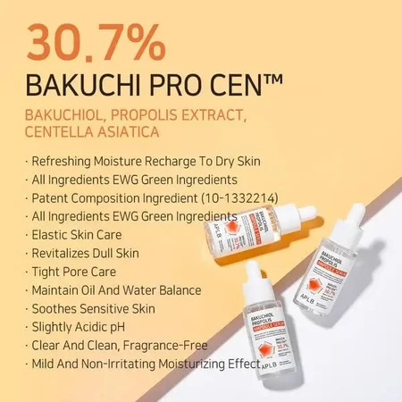 APLB Bakuchiol Propolis Ampoule, заспокійлива сироватка для обличчя з бакучіолом і прополісом, 40 мл: ціни та характеристики
