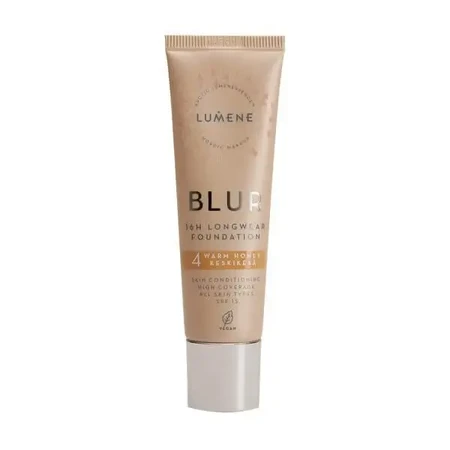 Lumene Blur 16h Longwear Foundation, стойкая тональная основа с SPF 15, оттенок 4 Warm Honey, 30 мл: цены и характеристики