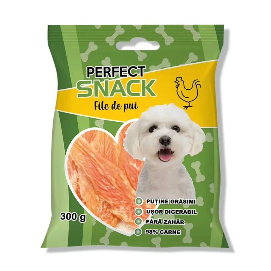 PERFECT SNACK File, XS–XL, Курица, лакомства для собак в пакетиках, 300 г: цены и характеристики