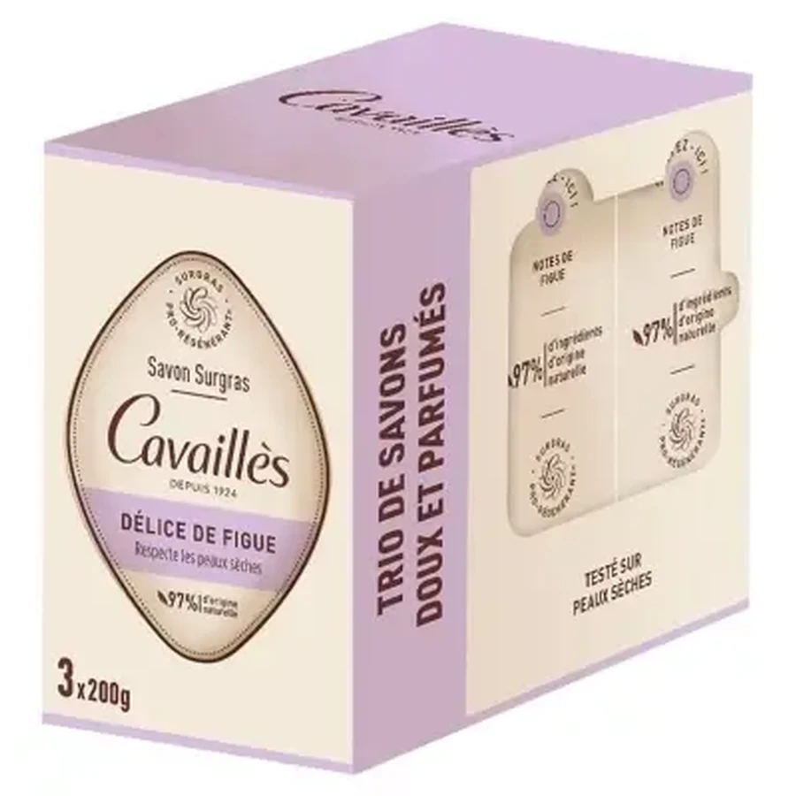 Суперзволожуюче мило Cavaillès Fig Delight, 3 × 200 г: ціни та характеристики
