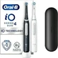 Электрическая зубная щетка с перезаряжаемым аккумулятором ORAL B iO Series 4 Duo, бело-черная, 2 шт.