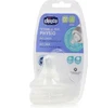 CHICCO Physio Teat Anti-Colic с медленным потоком, силиконовая соска для детей от 0+, 2 шт.