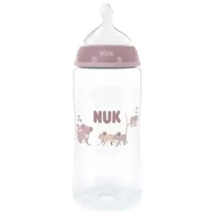 NUK First Choice Пластиковая бутылочка с силиконовым соском и индикатором температуры для детей от 3 месяцев, 240 мл