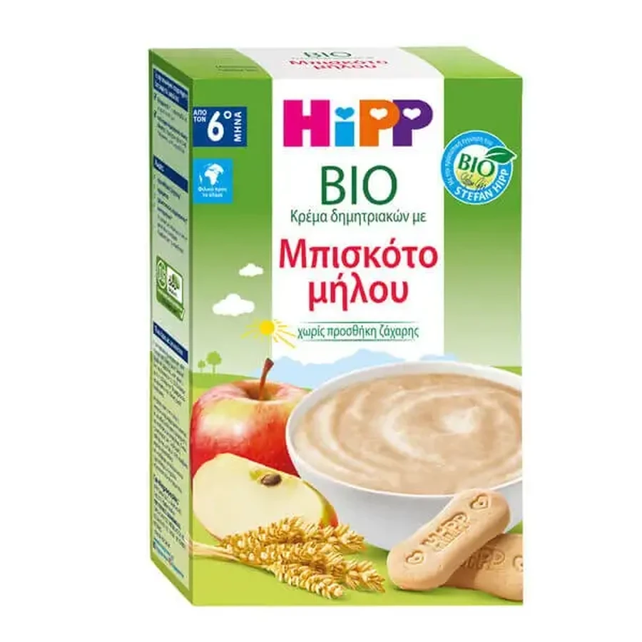 HIPP Bio Baby Cream зі смаком яблучного печива. Від 6 місяців. 200 г: ціни та характеристики