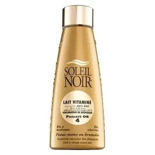 Soleil Noir Лосьйон, збагачений вітамінами для підкреслення засмаги, з 4 золотистими блискучими частинками, 150 мл
