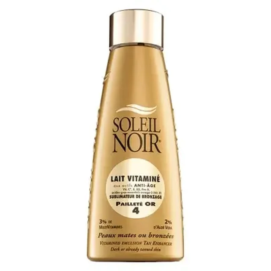 Soleil Noir Лосьон, обогащенный витаминами для усиления загара, с 4 золотыми блестящими частицами, 150 мл: цены и характеристики