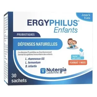 Nutergia Ergyphilus Kids: пробиотики для укрепления естественных иммунных защитных сил, 30 пакетиков