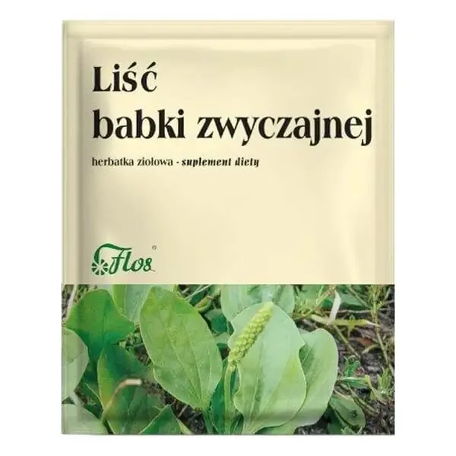 Flos — Листья подорожника обыкновенного, травяной чай, 50 г: цены и характеристики