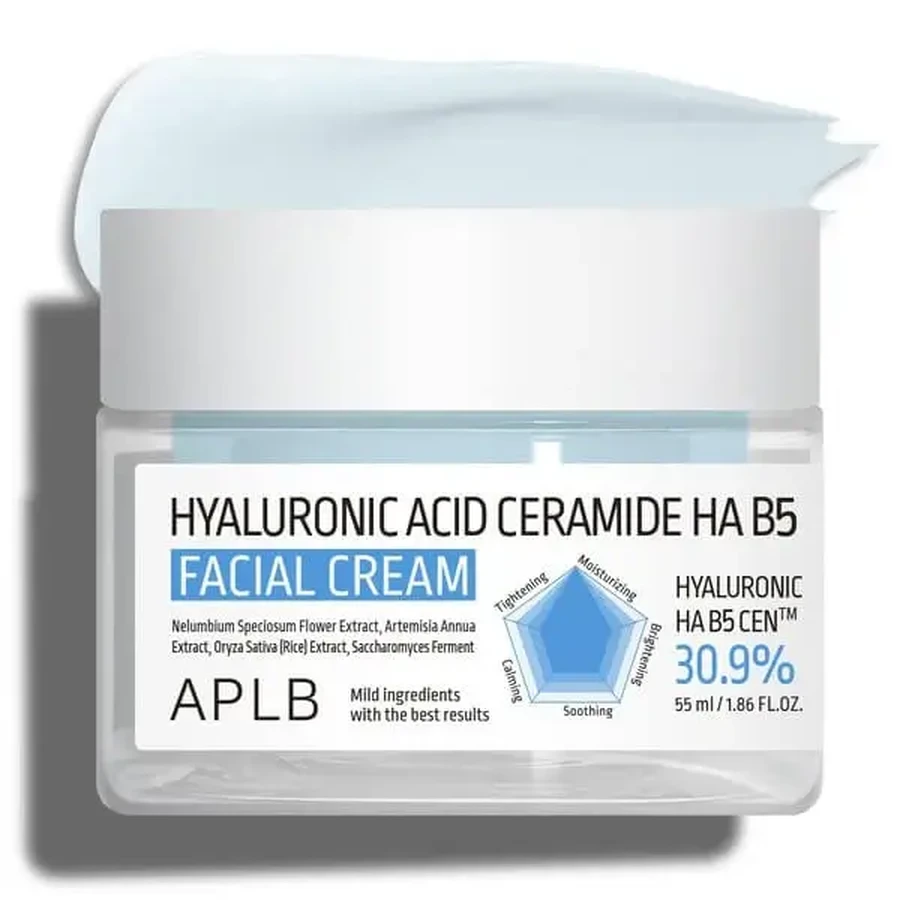 APLB Hyaluronic Acid Ceramide HA B5, увлажняющий крем для лица с гиалуроновой кислотой, церамидами и витамином B5, 55 мл: цены и характеристики